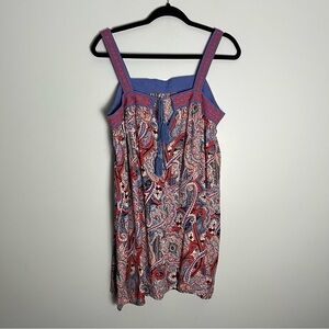 Easel Los Angeles Women’s Blue Orange Paisley Summer Dress Size S